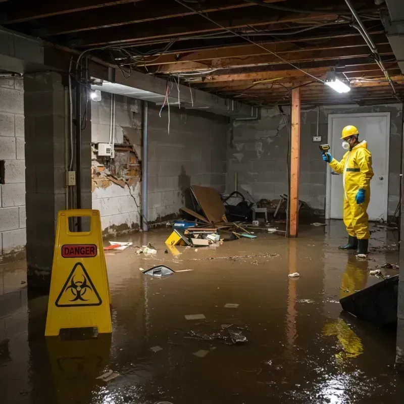 Flooded Basement Electrical Hazard in Farmington, NH Property